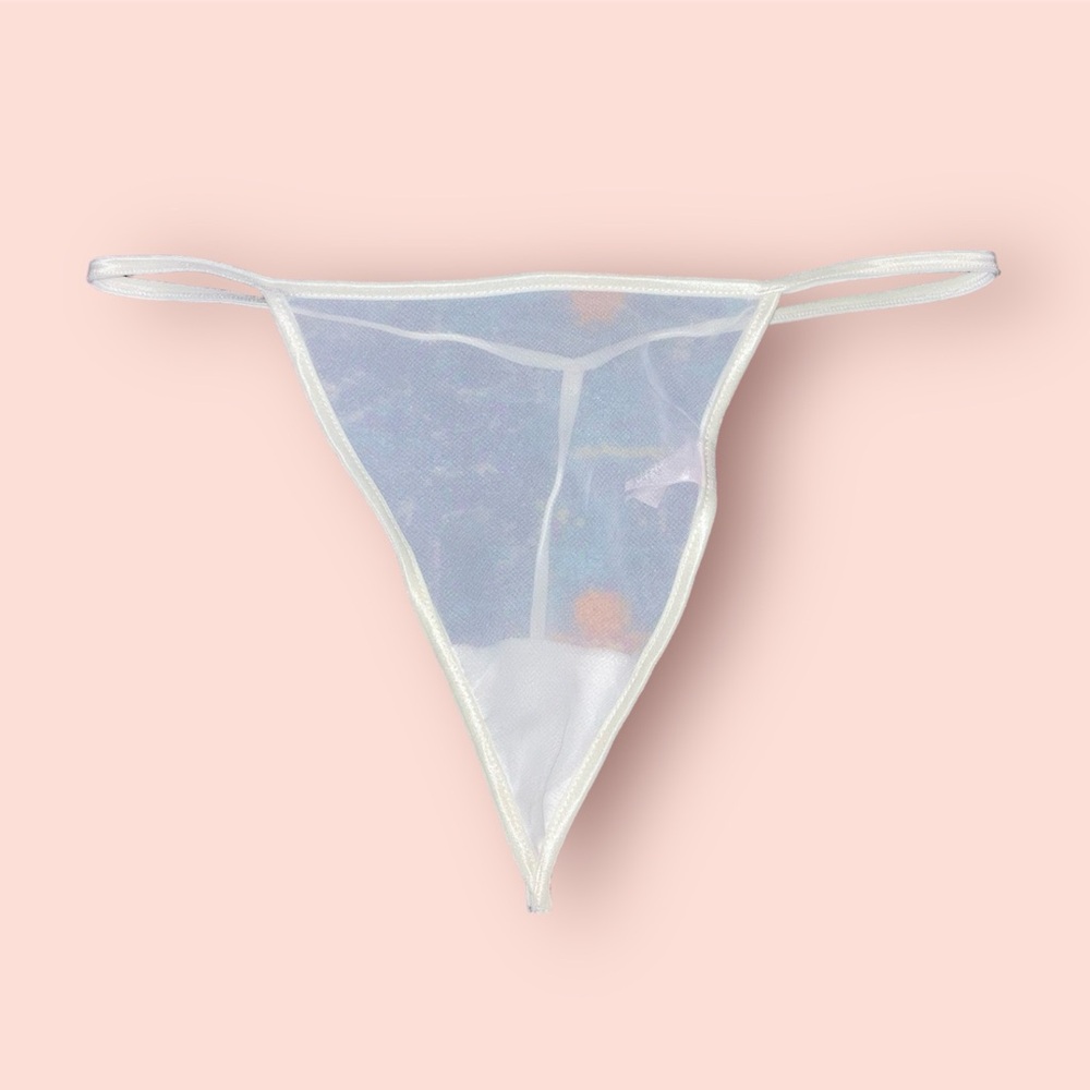 Sheer White Thong